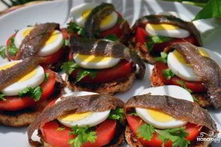 Бутерброды с анчоусами