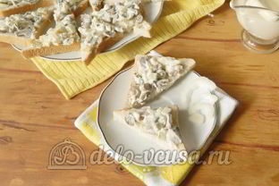 Бутерброды с шампиньонами и сыром