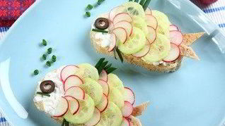 Детский бутерброд Рыбки