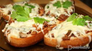 Горячие бутерброды с ветчиной