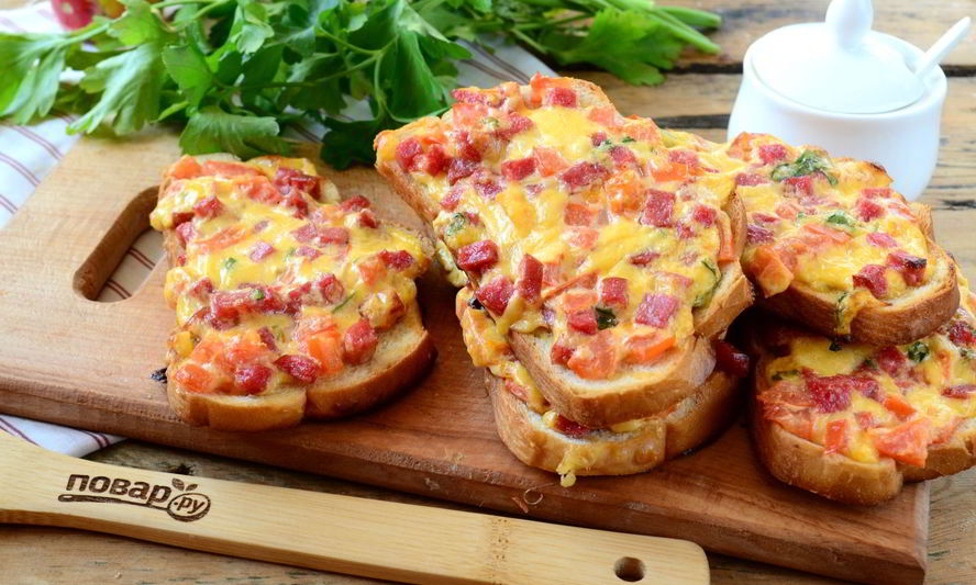 Рецепт сочных горячих бутербродов