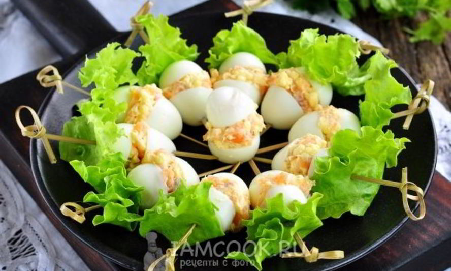 Рецепт фаршированных перепелиных яиц