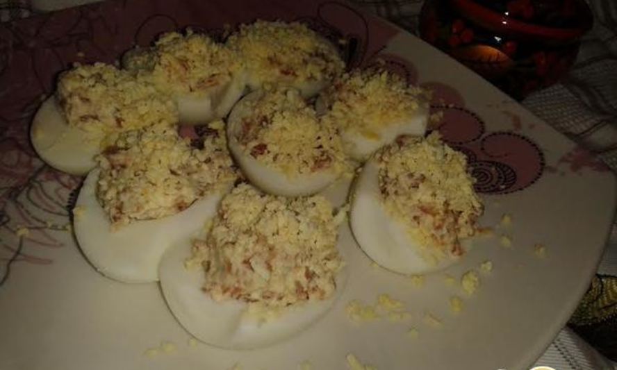 Рецепт фаршированных яиц перекус