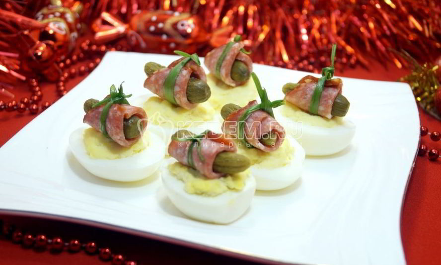 Рецепт фаршированных яиц зимняя закуска