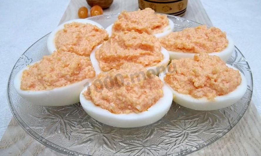 Рецепт яиц фаршированных икрой мойвы