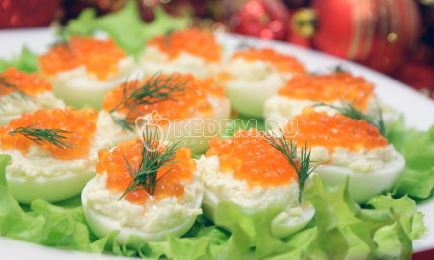 Рецепт яиц фаршированных икрой