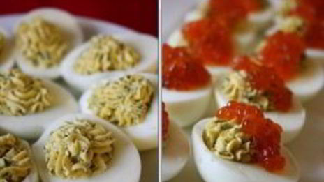 яйца, фаршированные красной рыбой