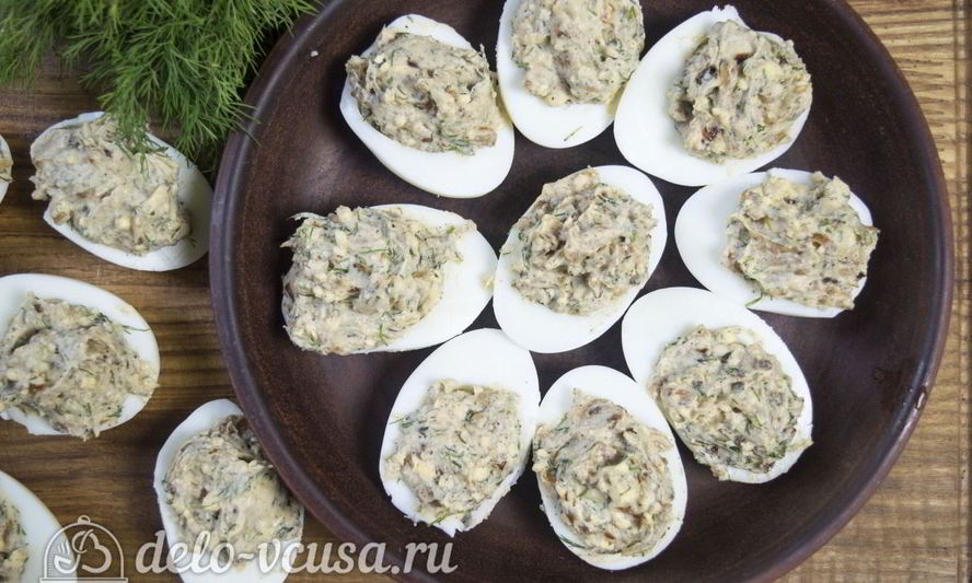 Рецепт яиц фаршированных луком