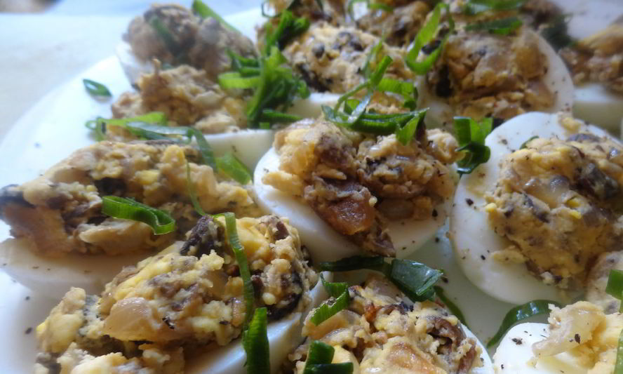 Рецепт яиц фаршированных с грибами