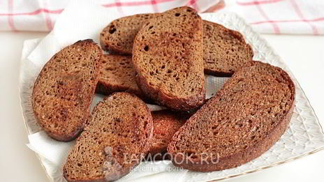 гренки из черного хлеба с сыром и яйцом