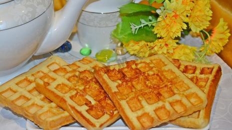 гренки из хлеба в вафельнице