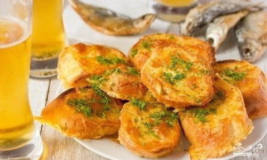 Рецепт гренков к пиву