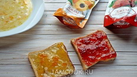 гренки с джемом