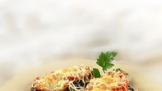 Гренки с грибами и помидорами