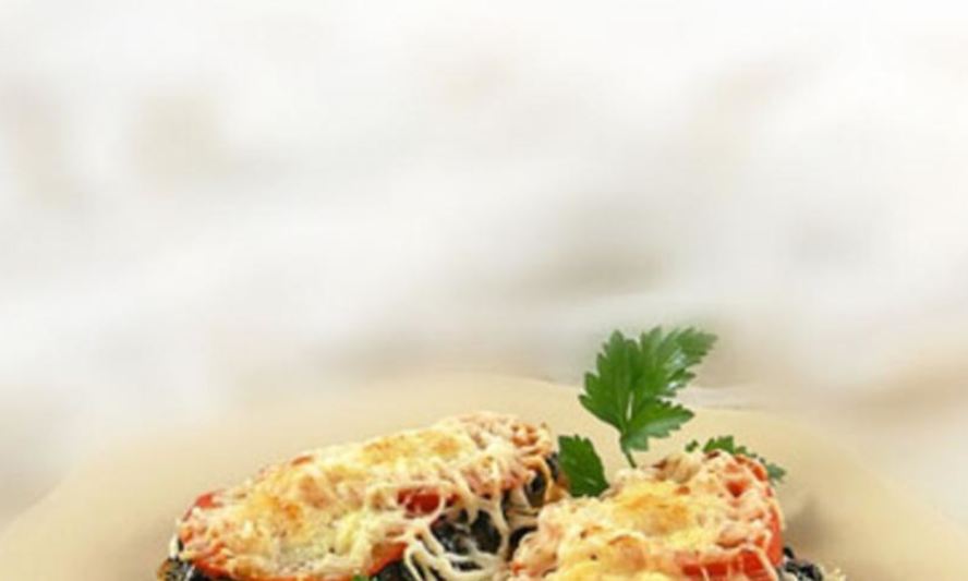 Рецепт гренков с грибами и помидорами