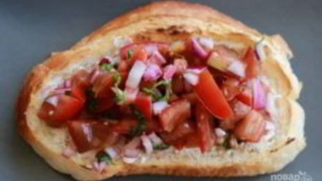 гренки с помидорами и сыром