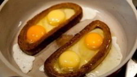 гренки с яйцом и сыром