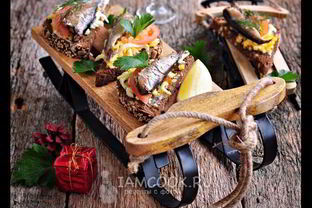 Гренки со шпротами