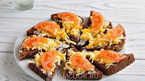 гренки со шпротами