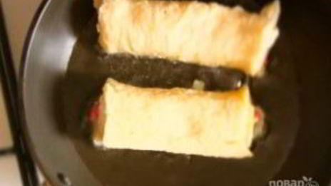 сладкие рулетики-гренки по-французски