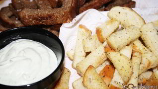 Закусочные гренки к пиву Ин-ян