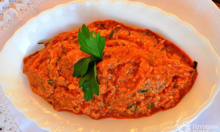 Рецепт икры баклажаново-ореховая игривая