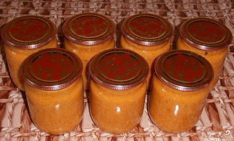Рецепт кабачковой икры с соусом