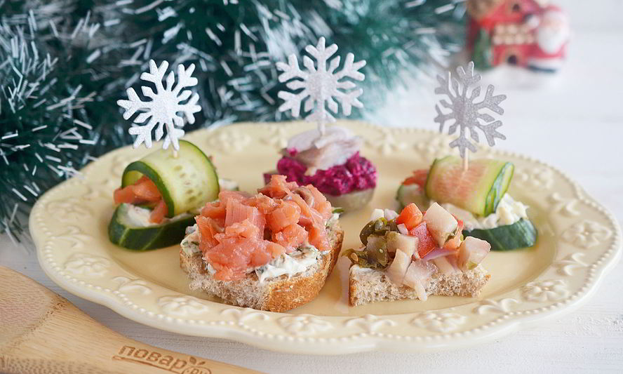 Рецепт ассорти из канапе