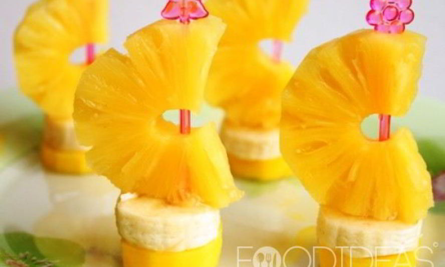 Рецепт фруктовых канапе с ананасами