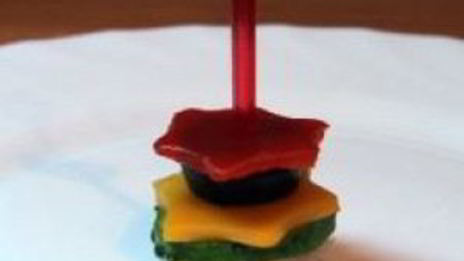 канапе из мяса и овощей