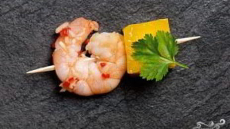 канапе с креветками