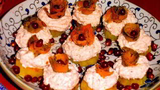 Канапе с лососем