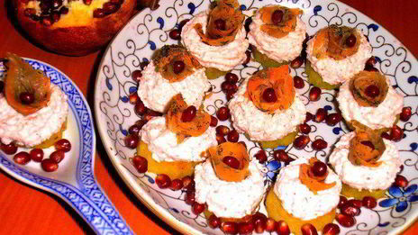 канапе с лососем