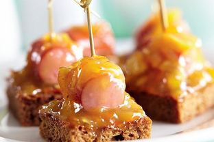 Канапе с сосисками в апельсиновой глазури