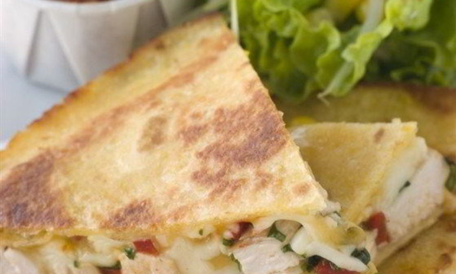 Рецепт кесадильи с курицей и баклажанами