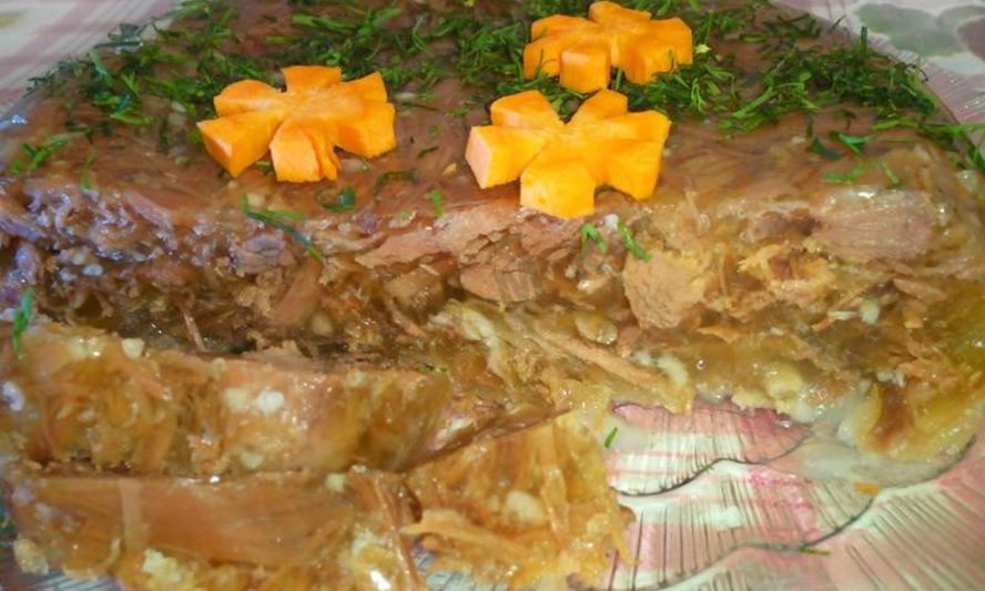 Рецепт студня холодец из свиной головы