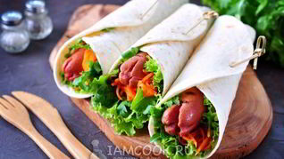 Хот-дог в лаваше