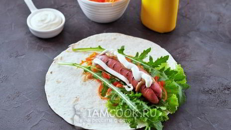 хот-дог в лаваше