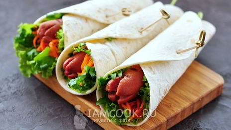 хот-дог в лаваше