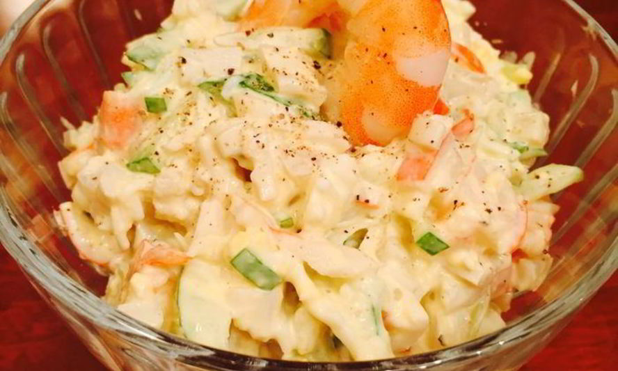 Рецепт коктейля из креветок с огурцом