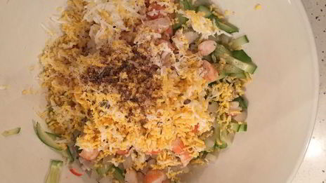 коктейль из креветок с огурцом