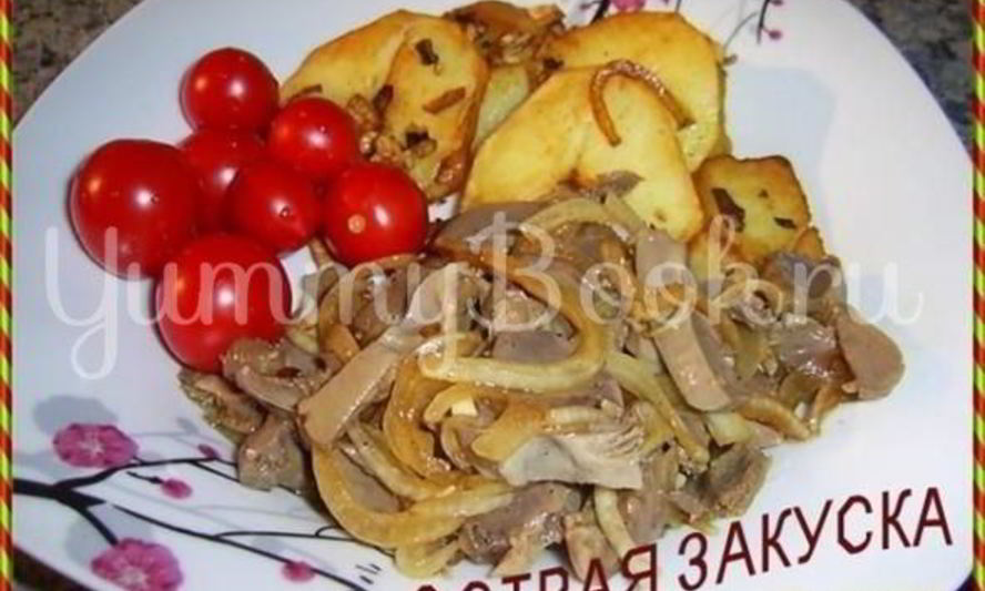 Рецепт куриных желудков с чесноком под соевым соусом