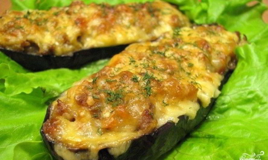 Рецепт лодочек из баклажанов с фаршем