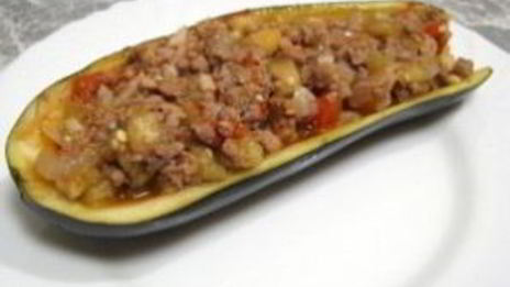 лодочки из баклажанов с фаршем