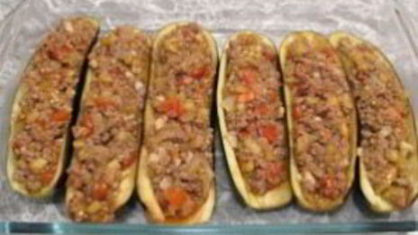 лодочки из баклажанов с фаршем