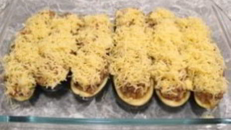 лодочки из баклажанов с фаршем