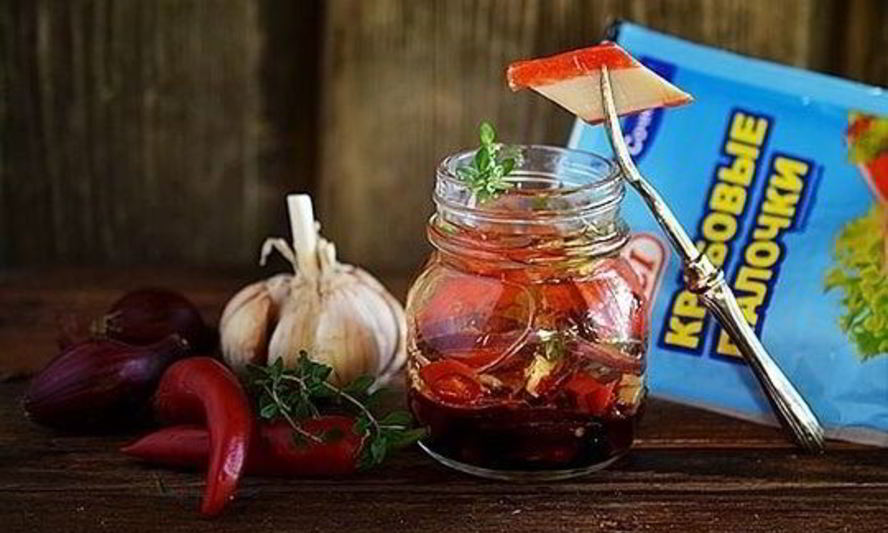 Рецепт маринованных крабовых палочек