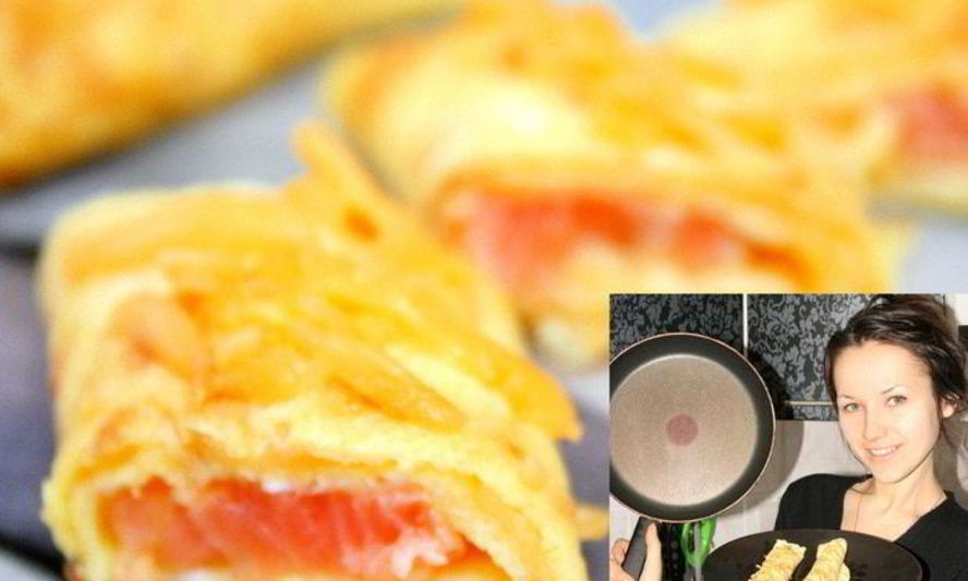 Рецепт французского омлета с семгой