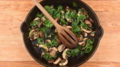 фриттата с грибами и шпинатом