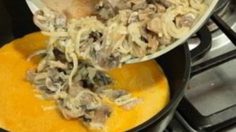 фриттата с грибами